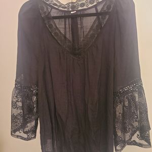 Black lace top